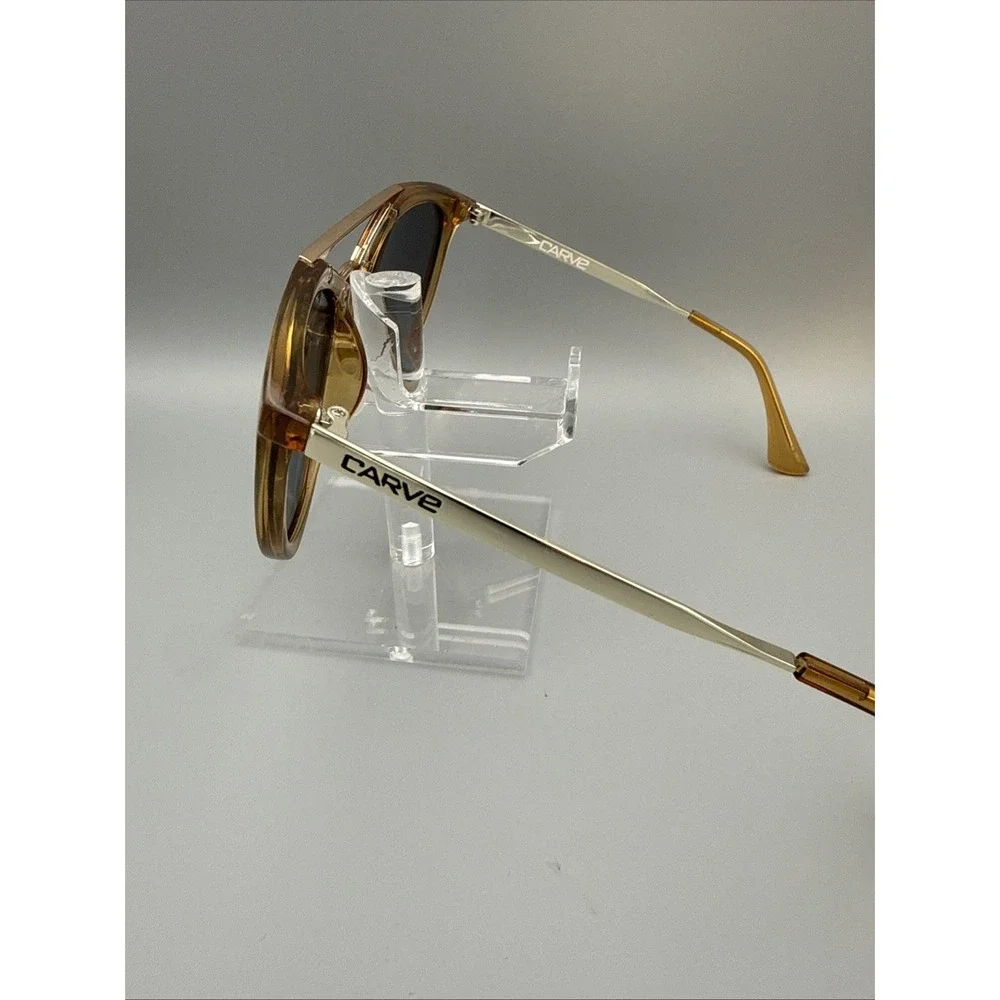 Carve AMALFI Authentic Polarized Sunglasses 3400 Brown Round Tortoise/Metal -HOT